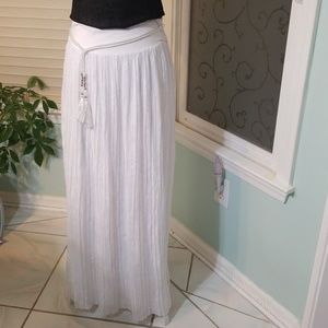 WHBM White Maxi Skirt